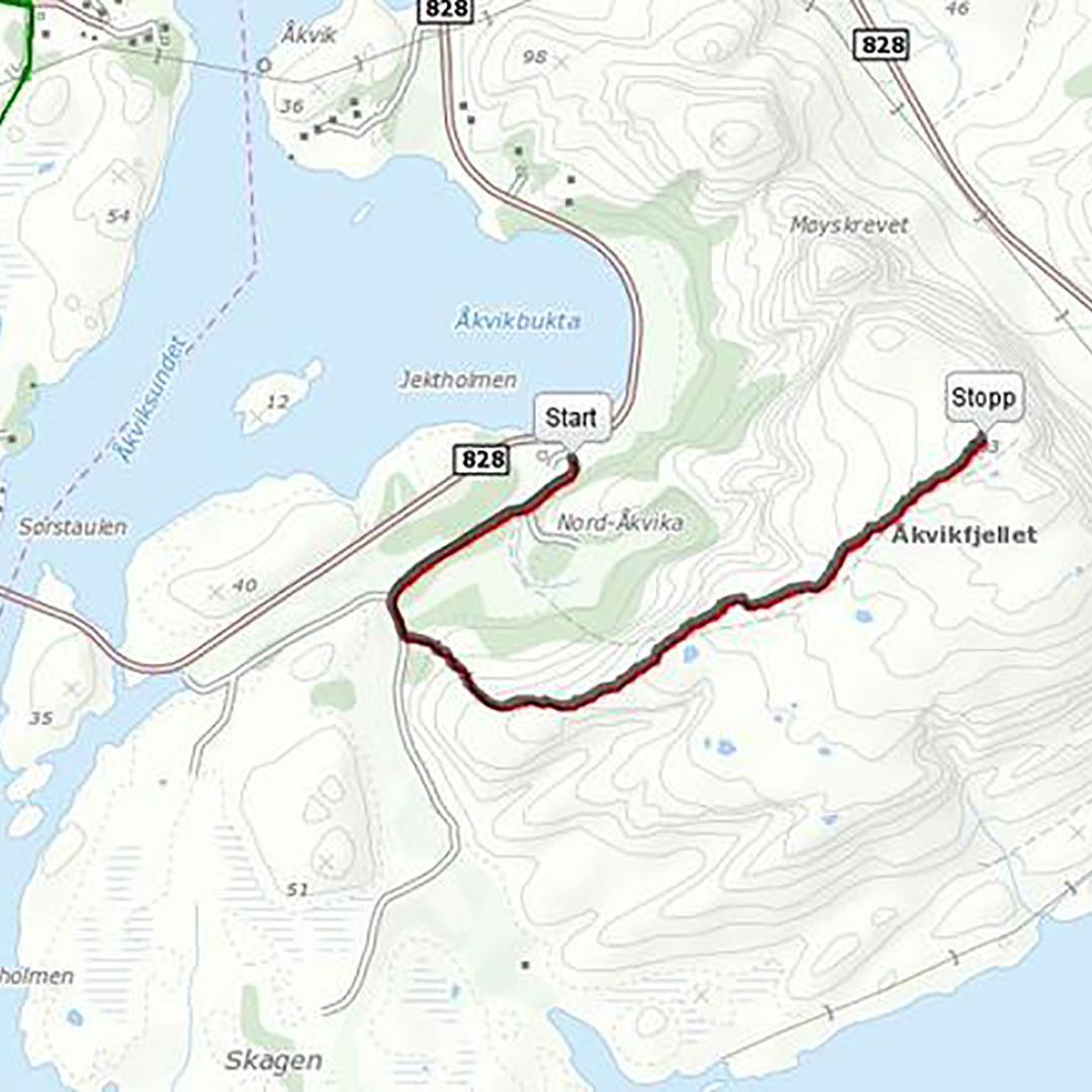 1080x1080 kartutsnitt Åkvikfjellet Turkart Helgeland Kilde: Turkarthelgeland.no